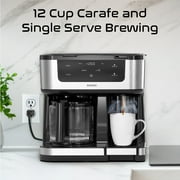 Savour Dual Coffee Maker, Programmable 12-Cup Coffee Pot & Single Serve Coffee Machine