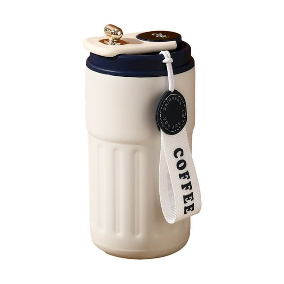 ZMKIAG Stainless Coffee Mug with LED Temperature Display, Portable Reusable 15.2 oz/450ml Large Capacity Stainless Coffee Cup with Leak Proof Lid for Travel Car Office