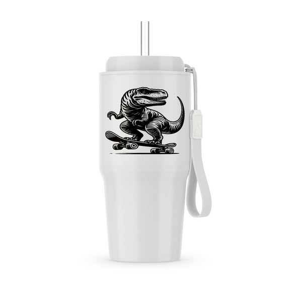 T Rex On A Skateboard, 20oz Tumbler