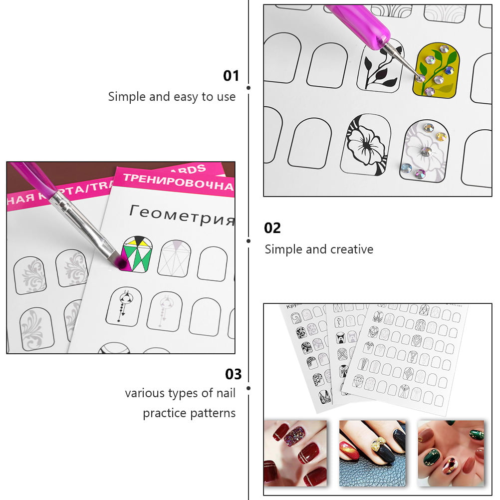 Nail Art Practice Sheet - Printable Template - BeautyBoo Hair and Beauty