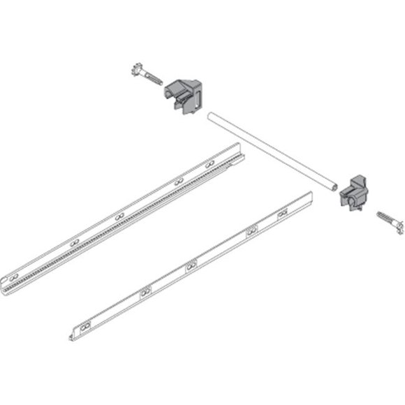 Blum Bzst.500Bb Gr 20 In. Tandembox Lateral Stabilizer - Gray