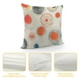 thumbnail image 4 of COMIO Throw Pillow Covers Doodle Circles Cushion Covers Abstract Pattern With Doodle Black Orange Gray Circles Randomly Distributed Home Decorative Throw Pillowcases For Patio Sofa Couch, 4 of 5