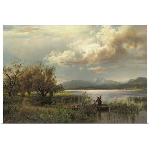 Great BIG Canvas | Rolled Poster Print entitled Bayern Landscape by Augustus Leu, 1856
