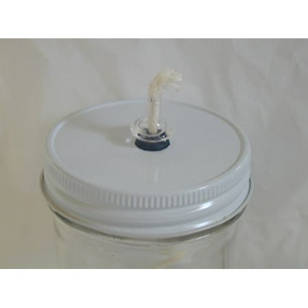 White Single Pack Mason/Kerr/Ball Canning Jar Oil Lamp or Burner