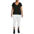 thumbnail image 2 of Terra & Sky Women's Plus Size Curvy Capri Pants, 2 of 5