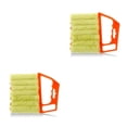 thumbnail image 1 of Cateissary Cepillo ciego para aire acondicionado, cortinas con persianas, ventana, desechos desmontables, paño de limpieza manual, herramienta naranja 2Conjunto, 1 of 6