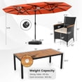 thumbnail image 3 of Costway 11 PCS Patio Wicker Dining Set with Double-Sided Outdoor Umbrella 8 Stackable Chairs, 3 of 9