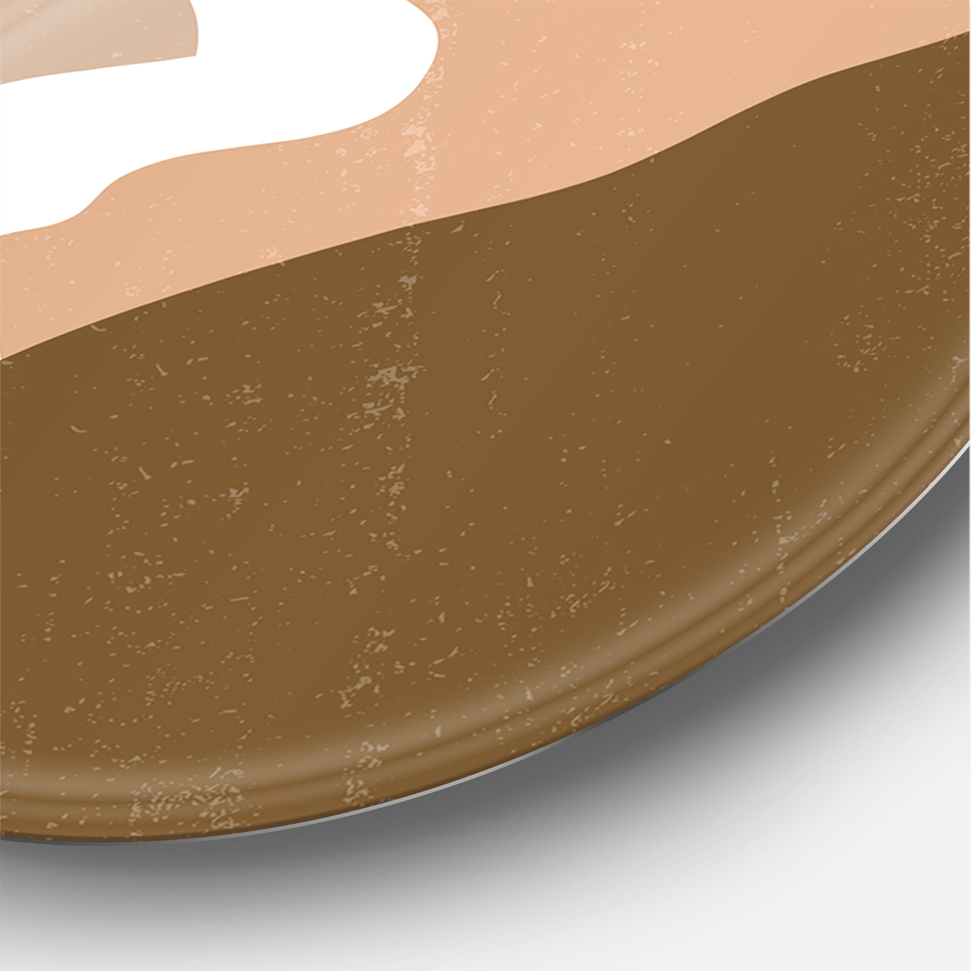 Designart 'Full Moon In Terracotta Tones Mountains' Modern Circle Metal Wall Art 36x36 - Disc of 36