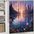thumbnail image 5 of Butterfly 4 Piece Shower Curtain Sets, with Non-Slip Rugs, Toilet Lid Cover And Bath Mat, for Bathroom Decor Set, 5 of 8