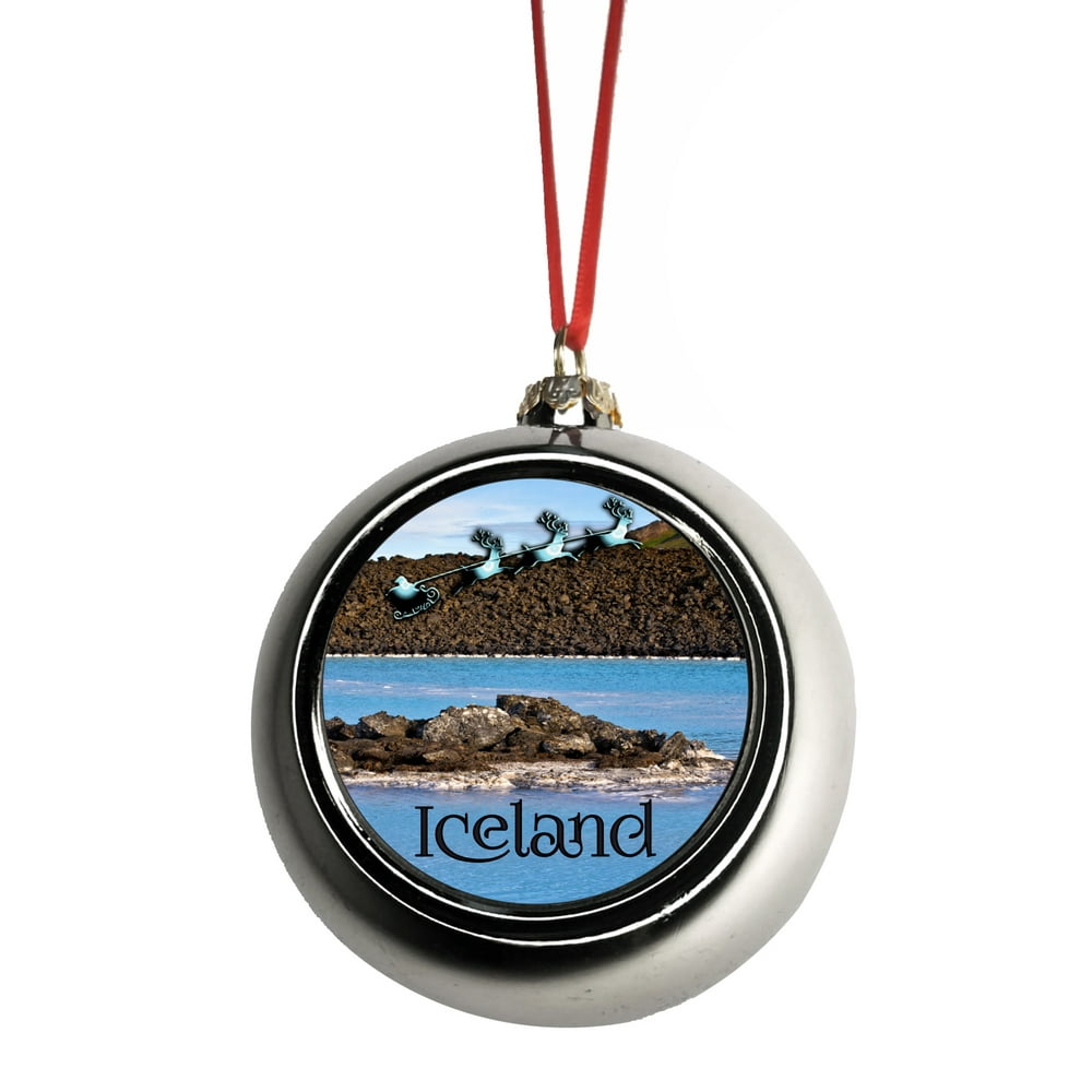 Iceland Ornament - Iceland Christmas Ornament Blue Lagoon Ornament