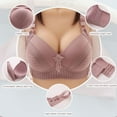 thumbnail image 7 of ATOYSOY 2Pc Plus Size Everyday Bra Lace Breathable Push Up Underwear Wireless Workout Support Full Coverage Bra Girls Teens Smoothing Comfy Bra Purple, 7 of 7