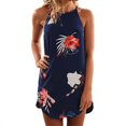 thumbnail image 1 of Nouvelle Robe d'Été Sans Manches à Col Licou Imprimé Floral Décontractée de Plage pour Femmes, 1 of 7