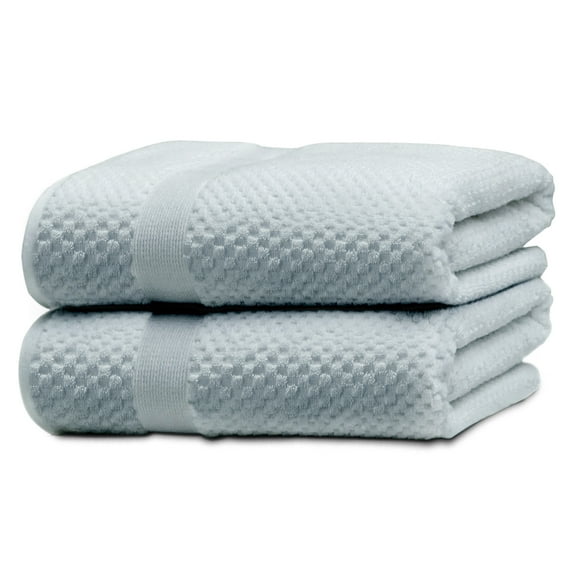 Kingrest 100% Cotton Bath Towel Sets of 2 Pieces, 2 Bath Towel, Highly Absorbent Towels for Bathroom, Gym, Hotel - Light Blue