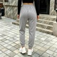 thumbnail image 3 of Lmnyox Toddler Kid's Sweatpants Fashion Elastic Waist Cuffed Pants Plain Athletic Trousers with Pockets, 3 of 5