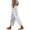 White, variant on Lixiuxyad Women Drawstring Pants Women High Waist Pants Drawstring Capri Pants With Pockets Wide Leg Cropped Pants For Women Blue