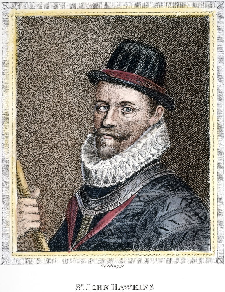 Sir John Hawkins (15321595) Nenglish Naval Commander Aquatint English