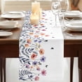 thumbnail image 3 of Table Runners 90 Inches Long Dress Scarves, Spring Floral Farmhouse Coffee/Dining/Kitchen Table Runner for Living Room, Elegant Pastoral Flowers Botanical 13x90 Inch, 3 of 9