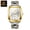 Inter-gold - white noodles, variant on Men's Dual Date Trendy Casual Luminous Quartz Watch