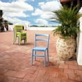 thumbnail image 3 of 33.5" Blue Solid Patio Dining Armless Chair, 3 of 8