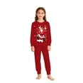 thumbnail image 6 of CAIVO Child Christmas Kids Outfit Sets Cozy Holiday Santa Print Girls Festive Family Cartoon Long Sleeve O-Neck Shirts Tops Pants Soft Two Piece Outfit Sets 7-8 Years, 6 of 8