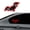 Red, variant on Solar Powered Bat LED Car Light - Wireless RGB Multi-Color Atmosphere Lamp with Smart Sensor, 8 Dynamic Modes, Vacuum Suction Cup Installation for Car Truck SUV Window Decoration (A)