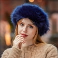 thumbnail image 4 of ruhuadgb Women Hat Thicken Fluffy Faux Fur Pure Color Coldproof Cap Fashion Accessories, 4 of 8