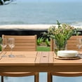 thumbnail image 5 of Urban Elements Beachouse 10-Piece 100% FSC Teak Finish Wood Extendable Patio Dining Set with Matching 11.5 ft Teak Patio Umbrella – Light Teak, 5 of 17