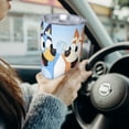 thumbnail image 6 of Lsque Bluey Pattern 20oz Car Cup with Lid and Straw, Insulated Coffee Cup with Straw Topper, Spill Proof Travel Coffee Mug, Stainless Steel Tumble, 6 of 8