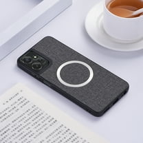 For Motorola Moto G Stylus 5G (2024) Matte Case [Compatible with Magsafe] Soft TPU Bumper   PU Leather Cloth Textured Back Ultra-Thin Business Shockproof Soft Drop Protective Case,Gray