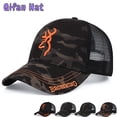 thumbnail image 2 of Summer Breathable Mesh Cap Browning Embroidered Trucker Cap Fashion All-match Baseball Cap for Men Outdoor Sunshade Sun HatAdjustable 56-60cm Gao Jinjia LED, 2 of 2