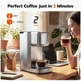 thumbnail image 3 of Coffee Maker 2-in-1 Single Serve Coffee Machine for K-Cup Capsule Pod and Ground Powder Brewer for Home Office Kitchen, Black, 3 of 8