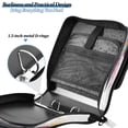 thumbnail image 5 of Water-Resistant 3-Ring Binder Organizer with Multiple Pockets Zipper Binder Bag for Office Cute Black Cow, 5 of 8