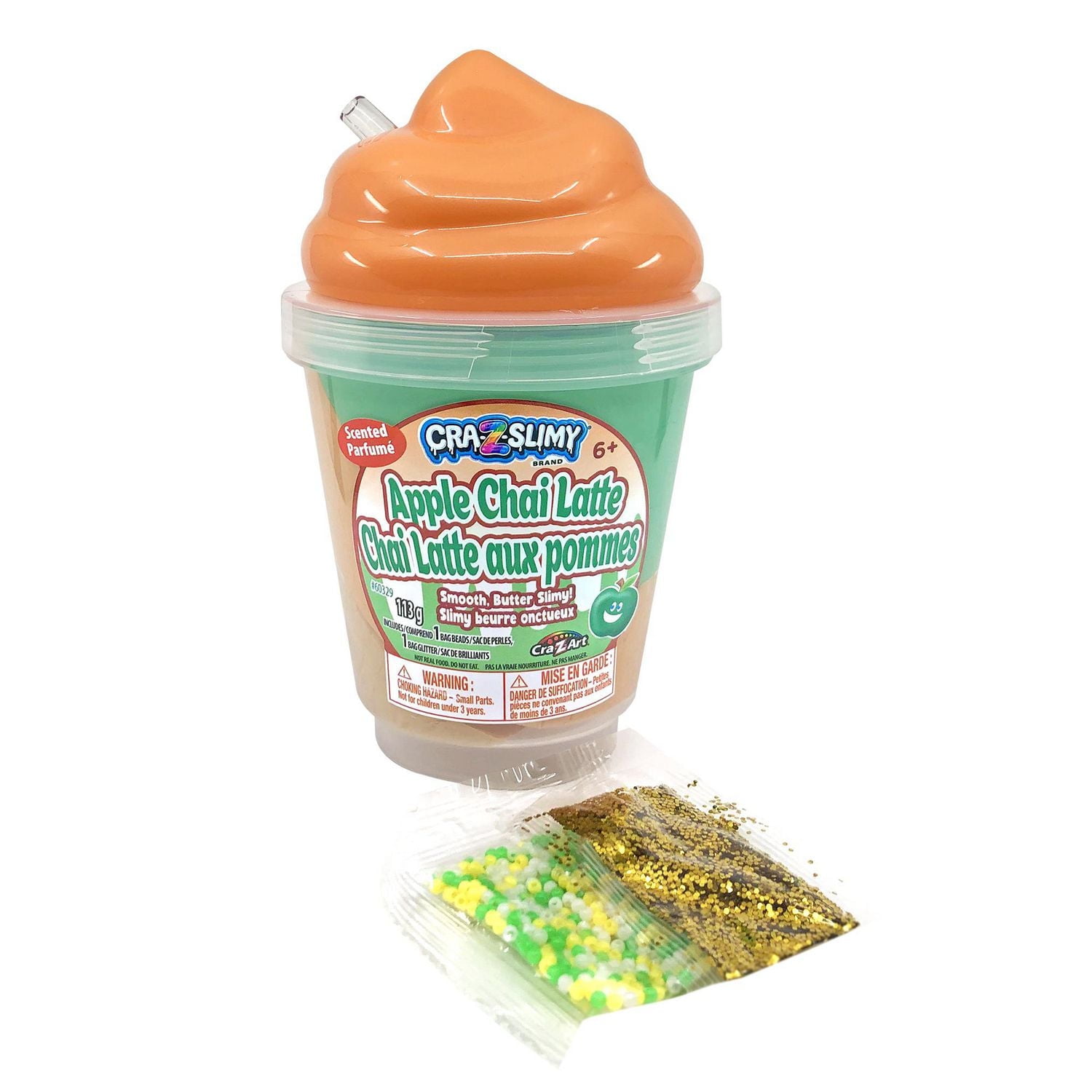 Cra-Z-Slimy Smoothie : Latte Pomme Chai. Slime, Ages 6+.   Un cadeau idéal pour toutes les occasions.