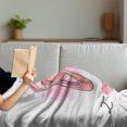 thumbnail image 3 of Ballerina Soft Flannel Fleece Throw Blanket, I Love Ballet Typography with Paint Illustration of Pair of Pointe Shoes, Cozy Plush for Indoor and Outdoor Use, 50" x 60", Multicolor, by Ambesonne, 3 of 5