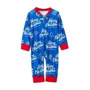 Multitrust Christmas Family Matching Pajamas Letters Print Tops with Pants
