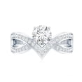 thumbnail image 4 of Rosec Jewels Lab Grown Diamond Designer Engagement Ring, EF-VS Quality - Ready To Gift, 925 Sterling Silver, US 4.00, 4 of 8