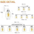 thumbnail image 7 of Bathroom Light Fixtures, Chrome Vanity Light Fixtures Over Mirror Wall Mount Lighting Fixture with Hammered Glass Shade E26 Socket for Hallway Kitchen Bedroom Living Room, 7 of 7