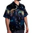 thumbnail image 2 of Taurus Constellation Men's Hawaiian Print Casual Button Down Short Sleeve Summer Beach Shirt - Unisex, 2 of 6