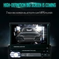 thumbnail image 3 of 7 inch FM BT4.2  Car Stereo USB TF AUX Wince Infrared Remote Control Car Electric Telescopic Screen MP5 Single Spindle Player, 3 of 12