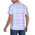 thumbnail image 2 of Fotbe Striped Gradient Baseball Jersey Shirt for Men and Women, Casual Short Sleeves Button Down T-Shirt-, 2 of 9
