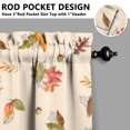 thumbnail image 5 of Fall Kitchen Curtains 36 Inch Short - 3 Panel Set, Autumn Harvest Print, Rod Pocket Window Treatment for Thanksgiving, Farmhouse, Cafe, Living Room - Machine Washable, 5 of 6
