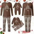 thumbnail image 6 of Shadoumai Matching Family Christmas Pajamas For Couples, Xmas Tree Print Tops Long Sleeve Holiday Sleepwear Sets For Mom Dad Fall Clothes, 6 of 6
