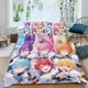 thumbnail image 2 of Príncipe Fresa Conjunto de sábanas temático, trío de piezas, cómodo y amigable con la piel, diseño único, regalo de decoración para el hogar para familiares, amigos y fans,140cm *210cm, 2 of 6