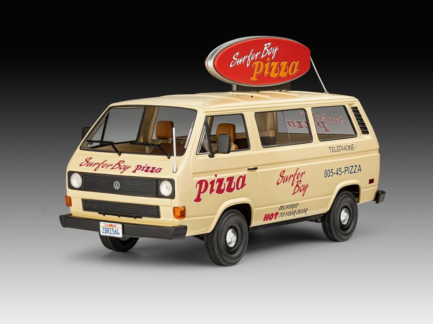 Revell, Model Kit, 1/25 Scale Argyle‚Äôs VW Vanagon Surfer Boy