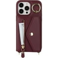 thumbnail image 5 of for iPhone 14 Pro Case Wallet with Strap for Women - Crossbody Lanyard,Zipper Pocket,Credit Card Holder,Ring Stand - RFID Blocking Phone Wallet Case for iPhone 14 Pro(6.1 inch,Wine Red), 5 of 18