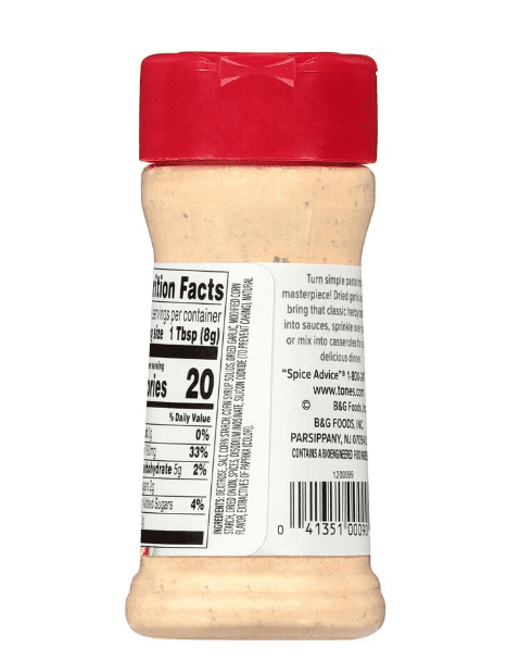 Tone's Pasta Perfection Seasoning 2.75 oz