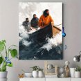 thumbnail image 4 of Qisvanset 12x16 Inch Jesus Boat Teaching Bible Art, Modern Sketch Religious Baptism Gift Home Wall Decor, 4 of 8