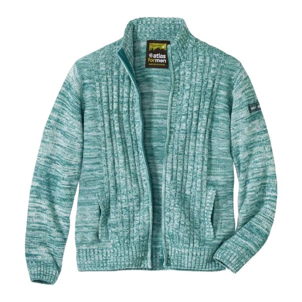 Atlas For Men - Chaqueta de Punto para Hombre (Verde)