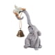 thumbnail image 1 of Estatua de elefante, figura de animal, adorno para dormitorio, escritorio, sala de estar, boda, resina Con campana 8x19cm, 1 of 9