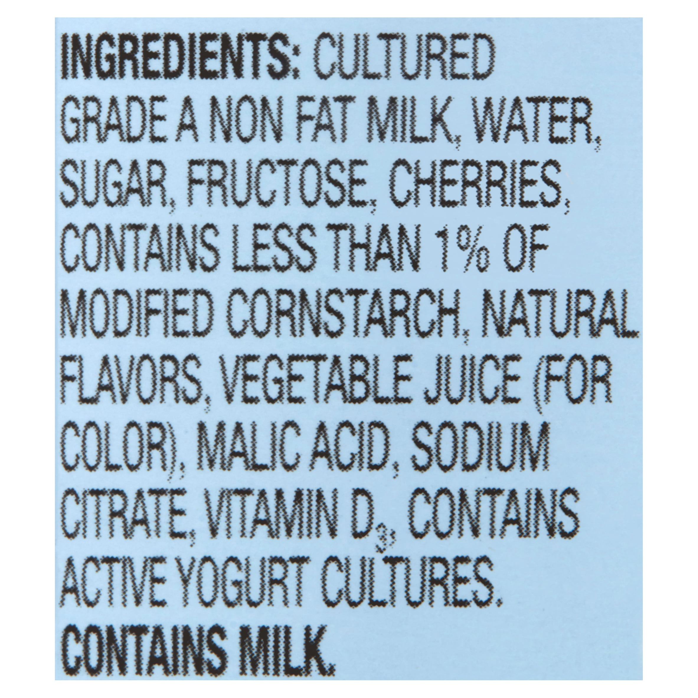 Great Value Black Cherry Nonfat Greek Yogurt, 5.3 oz Individual Cup